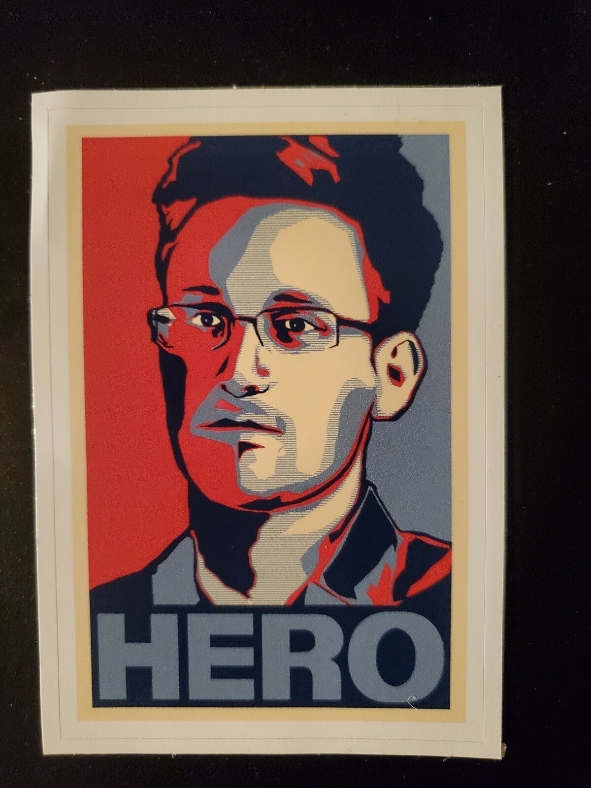 Edward Snowden Hero HEAVY DUTY Sticker 5 Year Warranty Edward Snowden Hero HEAVY DUTY Sticker 5 Year Warranty