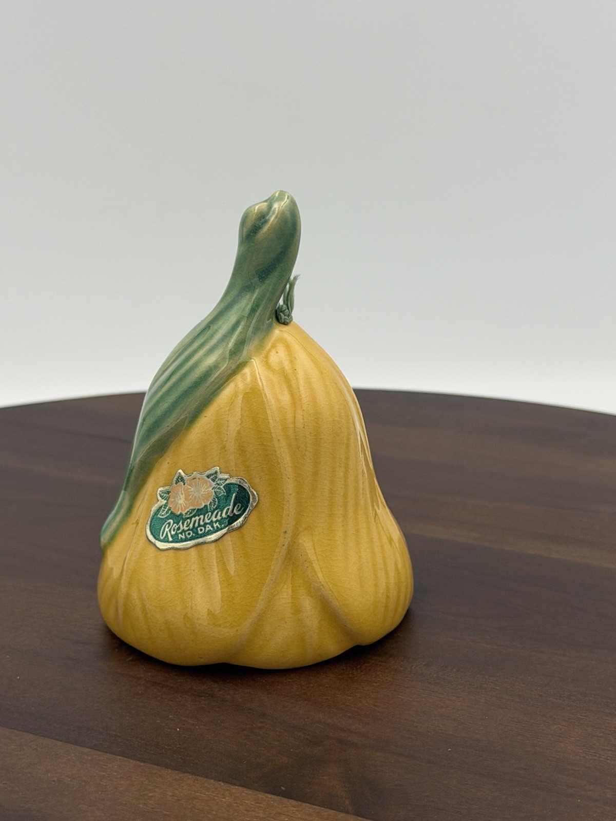 Vintage Rosemeade Art Pottery Yellow Tulip Bell Hand Painted North Dakota