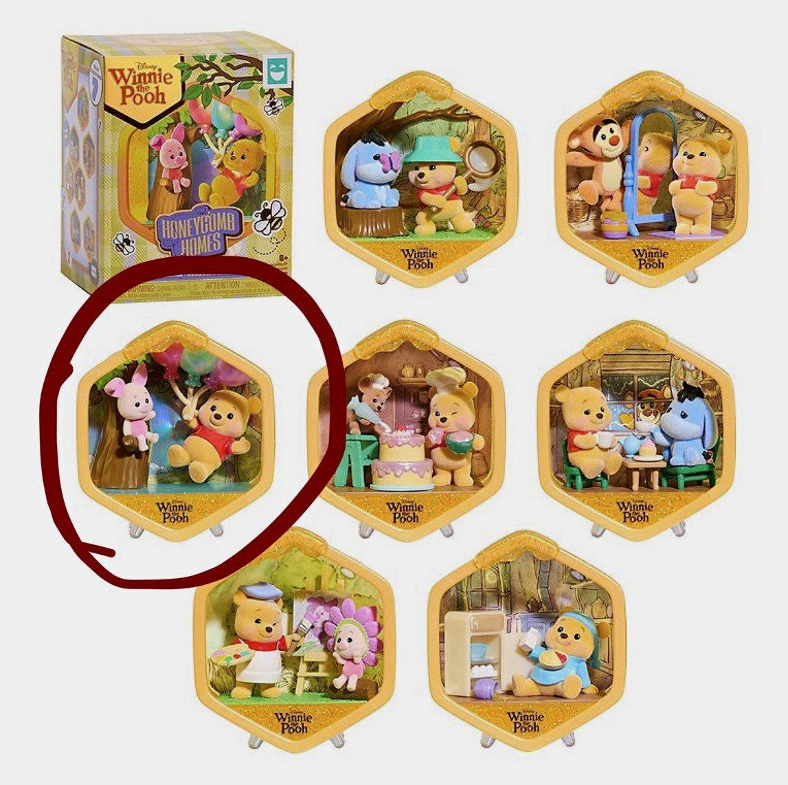 Happy Haul Disney Winnie the Pooh Honeycomb Homes Box RARE BALLOONS Just Play