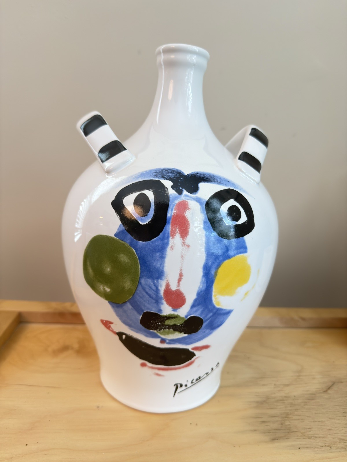 Pablo Picasso Living Face Masterpiece Editions Ceramic Vase 