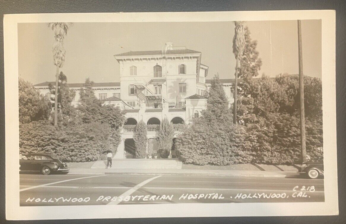 Hollywood California Presbyterian Hospital RPPC Postcard