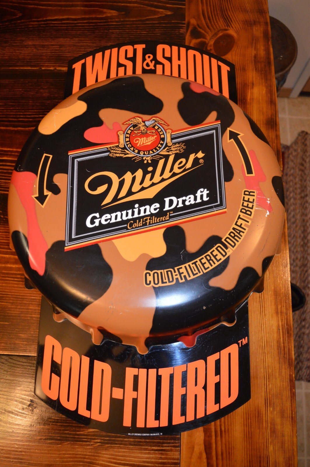 Rare Miller Genuine Draft Camoflauge Twist & Shout 1991 Rare Miller Genuine Draft Camoflauge Twist & Shout 1991