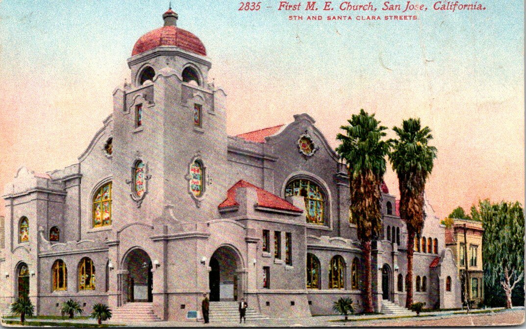c1920s First Methodist Episcopal Church San Jose California Vintage Postcard