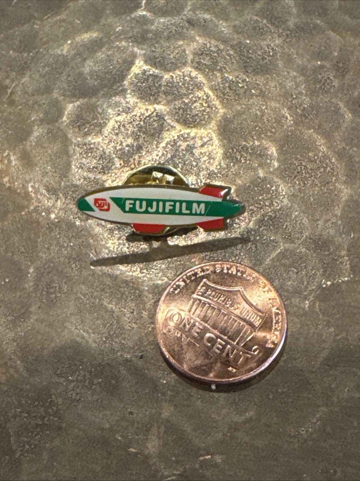 Vintage FujiFilm Blimp Pin Tie Tack Lapel Lanyard Enamel Pin Airship Promotional Vintage FujiFilm Blimp Pin Tie Tack Lapel Lanyard Enamel Pin Airship Promotional