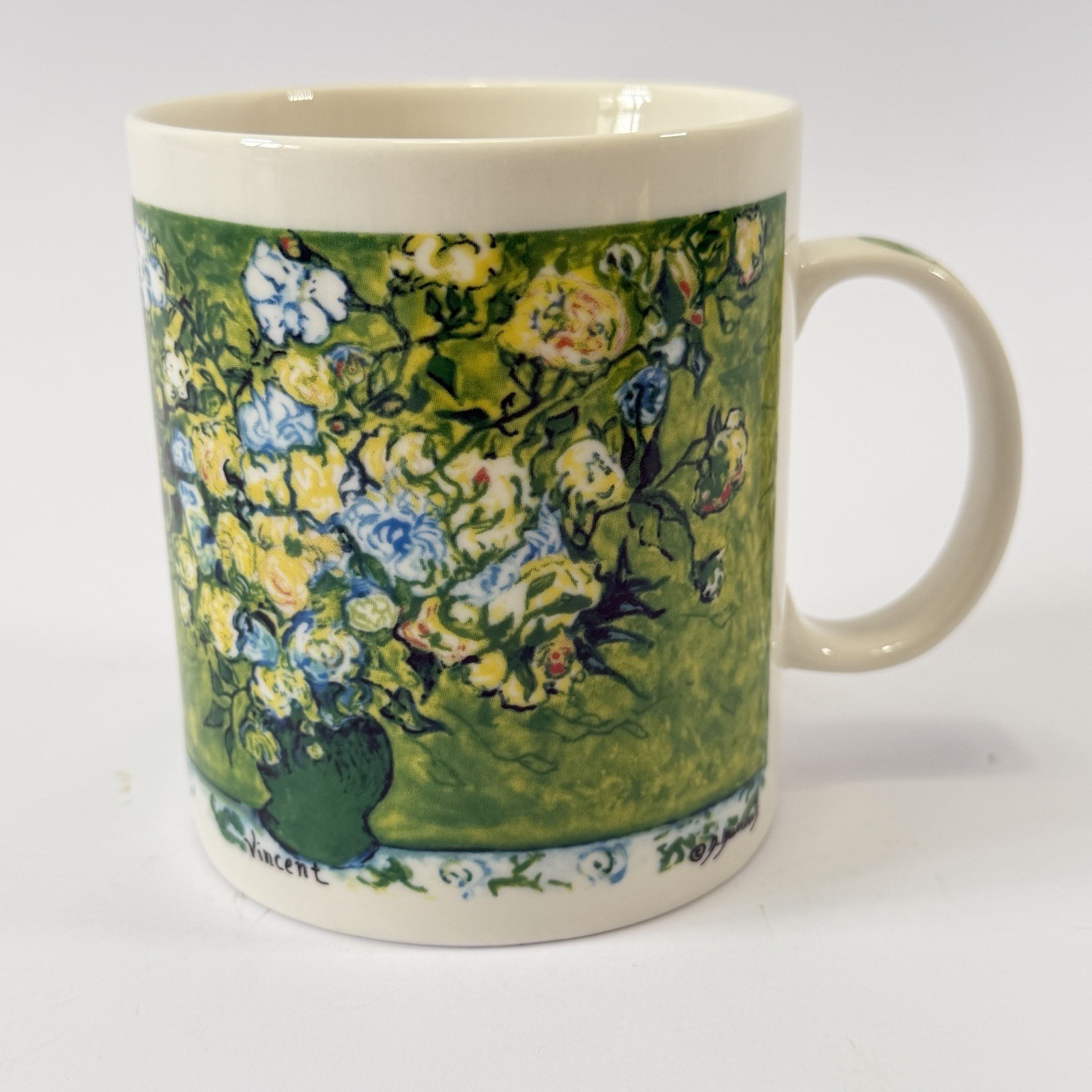 Chaleur Van Gogh Vase Of Roses Masters Collection D. Burrows 16oz Coffee Tea Mug