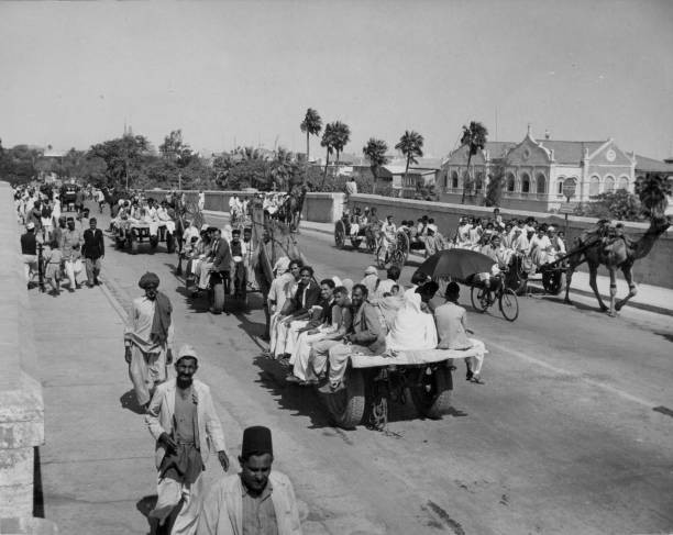 Busy street in Karachi India circa 1955 1970 Historic 1960s Old Photo