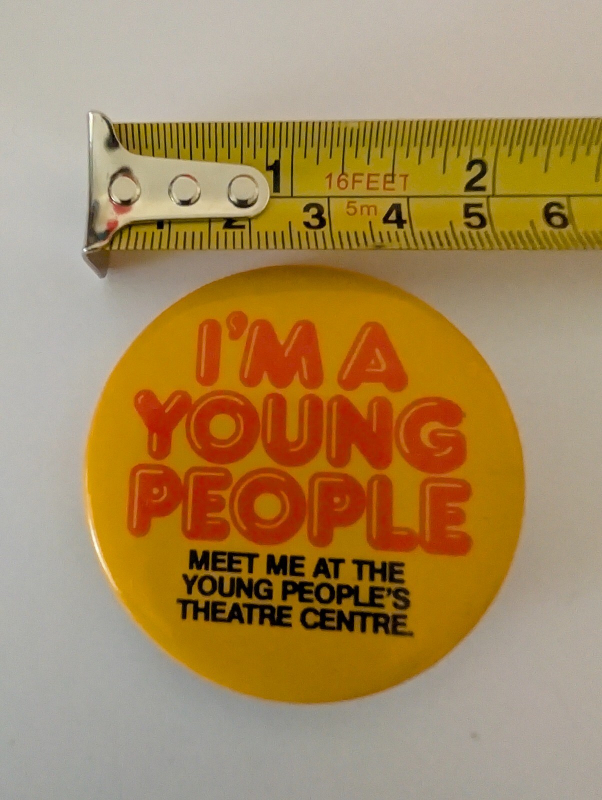 Vintage Button Pin Pinback I'm A Young People Young People's Theatre Centre
