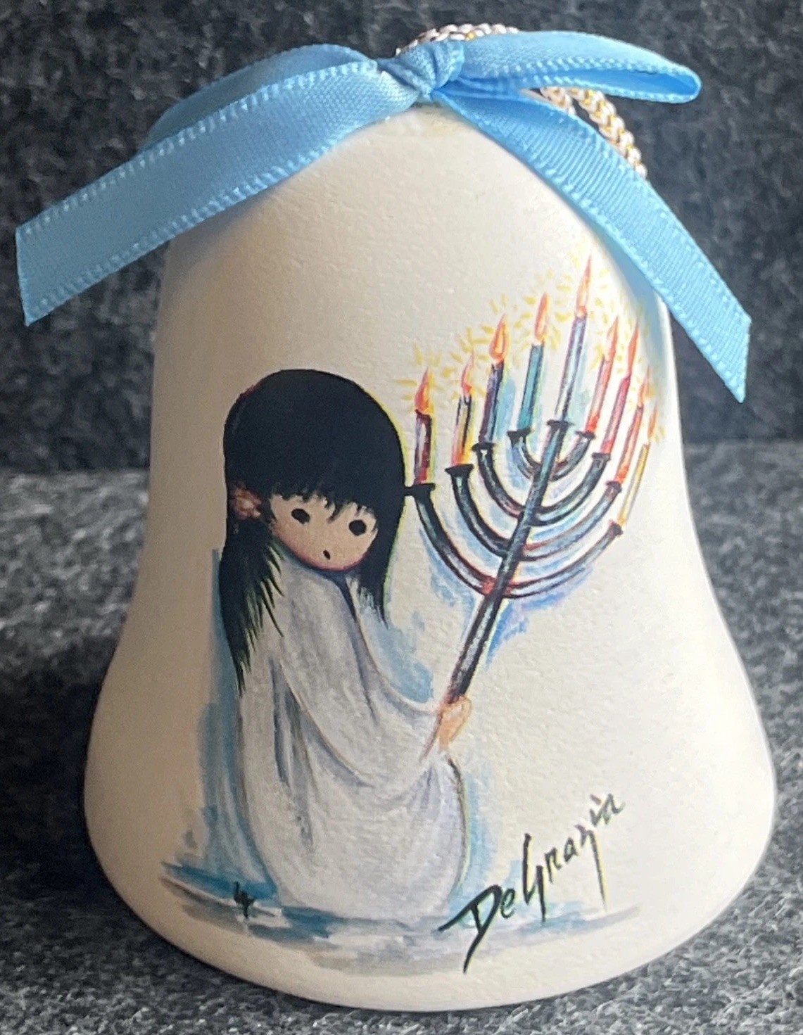 Vintage 1993 DeGrazia Annual Bell Hanukkah Ornament LIMITED EDITION Signed Vintage 1993 DeGrazia Annual Bell Hanukkah Ornament LIMITED EDITION Signed