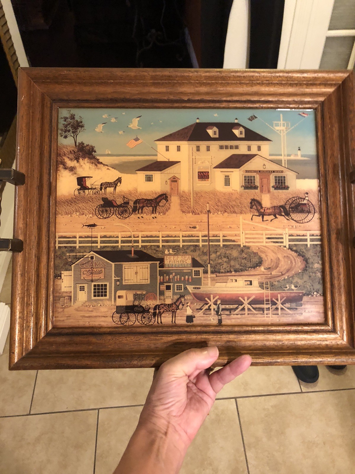 Charles Wysocki Hamilton Twin Pine Farm. Horse and buggy￼ Felts Tray
