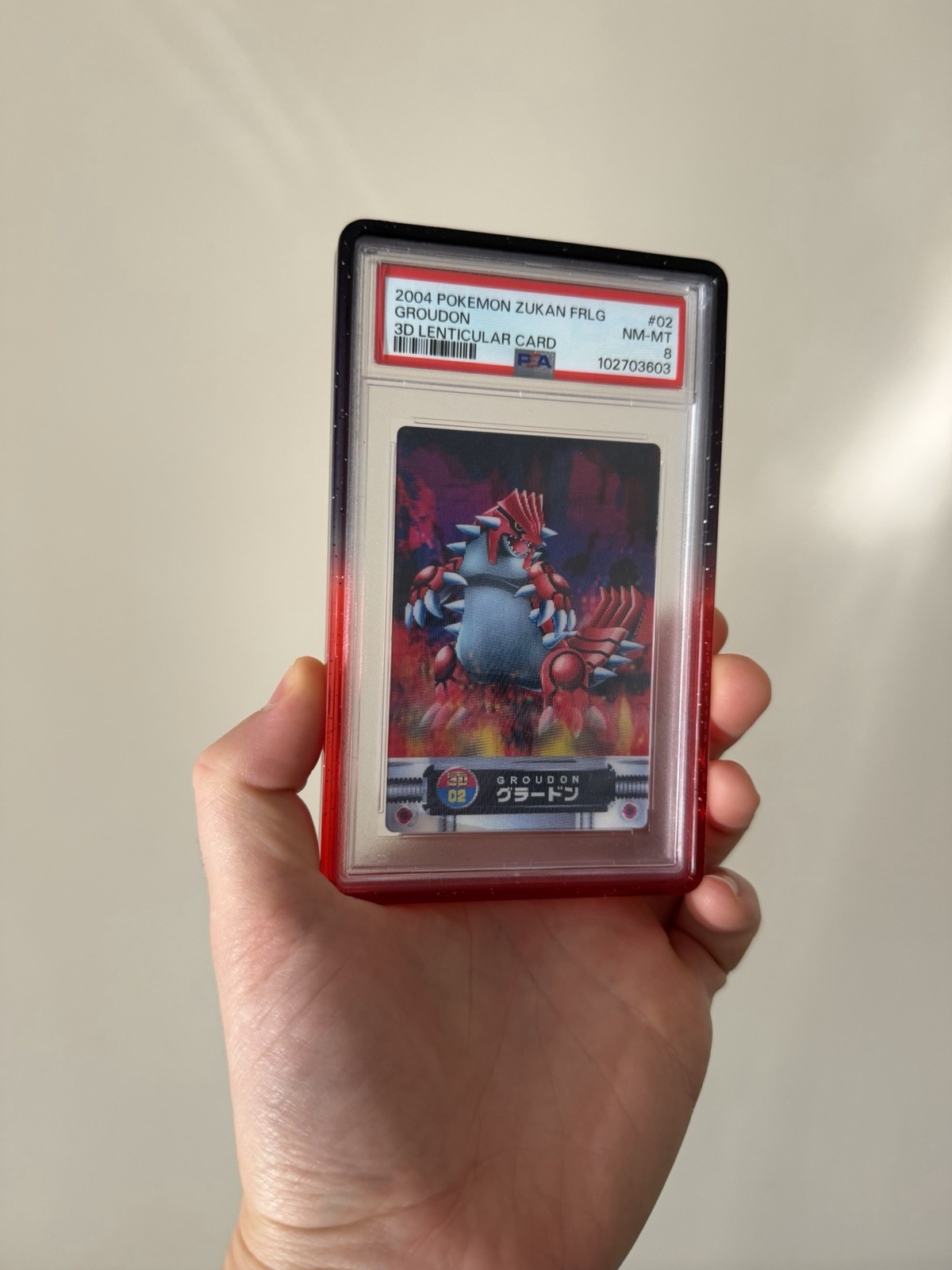 Pokémon TCG - Groudon - Lenticular - 3D Japanese - Rare - Low Pop - PSA 8 Pokémon TCG - Groudon - Lenticular - 3D Japanese - Rare - Low Pop - PSA 8