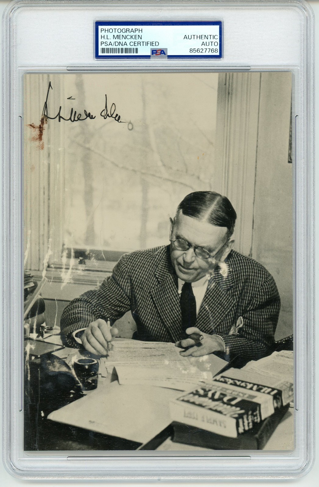 H. L. Mencken~ Signed Autographed Vintage Photo Sage of Baltimore ~ PSA DNA