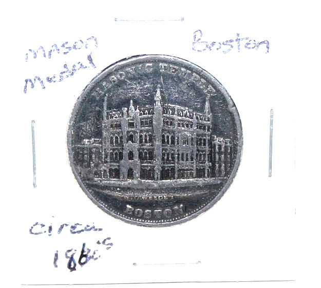 CIRCA 1860'S BOSTON NEW MASONIC TEMPLE OPENING 6-24-1867 COMMEMORATIVE MEDAL CIRCA 1860'S BOSTON NEW MASONIC TEMPLE OPENING 6-24-1867 COMMEMORATIVE MEDAL