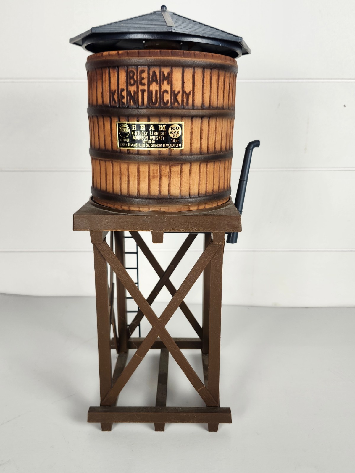 Vintage Jim Beam Railroad Series Water Tower Whiskey Decanter Vintage Jim Beam Railroad Series Water Tower Whiskey Decanter