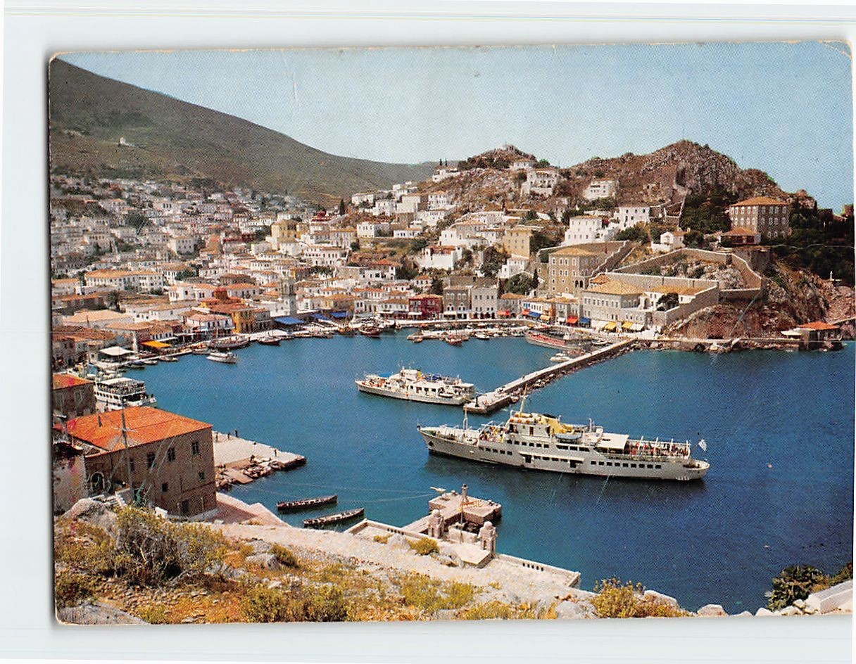 Postcard Partial View of Hydra Greece