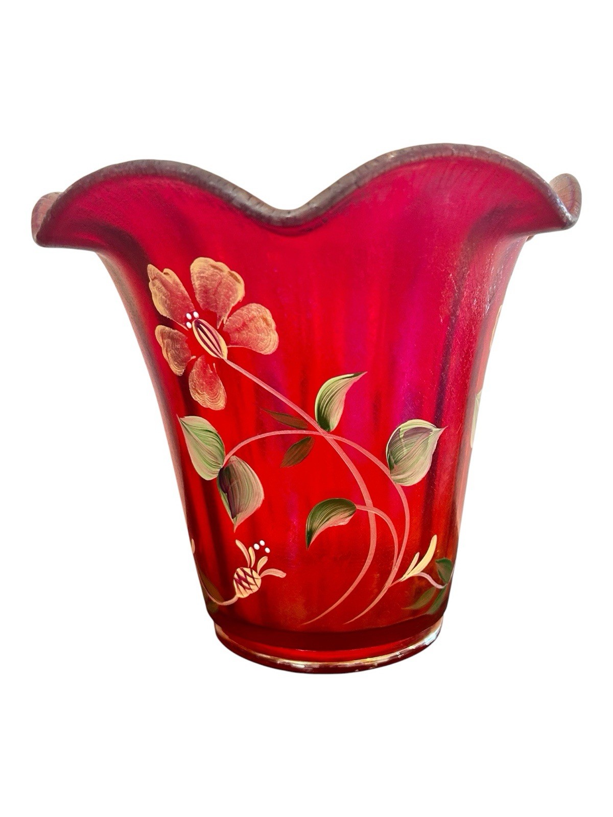 Fenton 100th Anniversary RARE Triple Signed Founder's Vase 6x7
