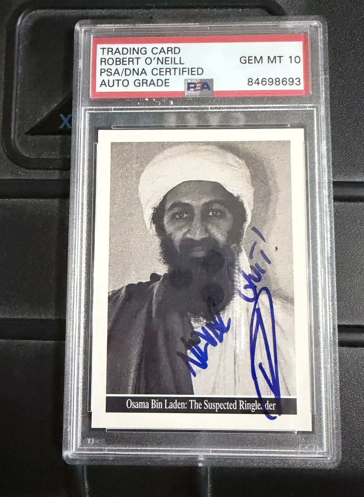 2001 Topps Osama Bin Laden Enduring Freedom Signed Robert O’Neill AUTO PSA 10