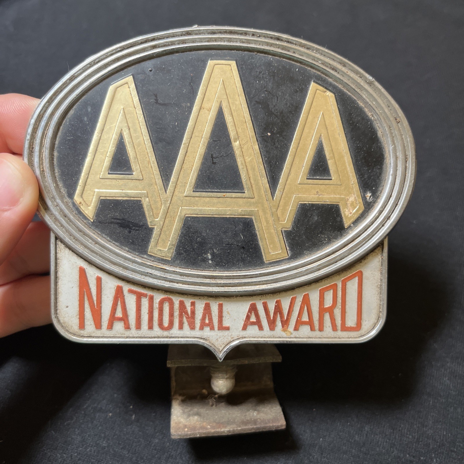 Vintage License Plate Topper AAA National Award Car Auto