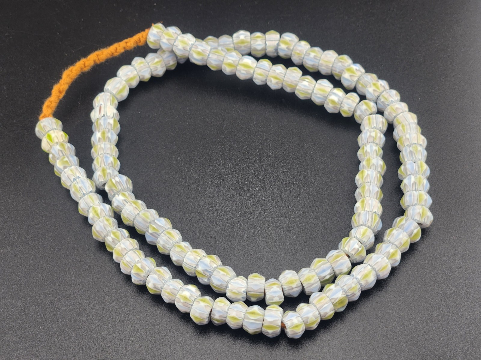 Vintage Venetian Style Chevron Beads 9mm Beautiful String Vintage Venetian Style Chevron Beads 9mm Beautiful String