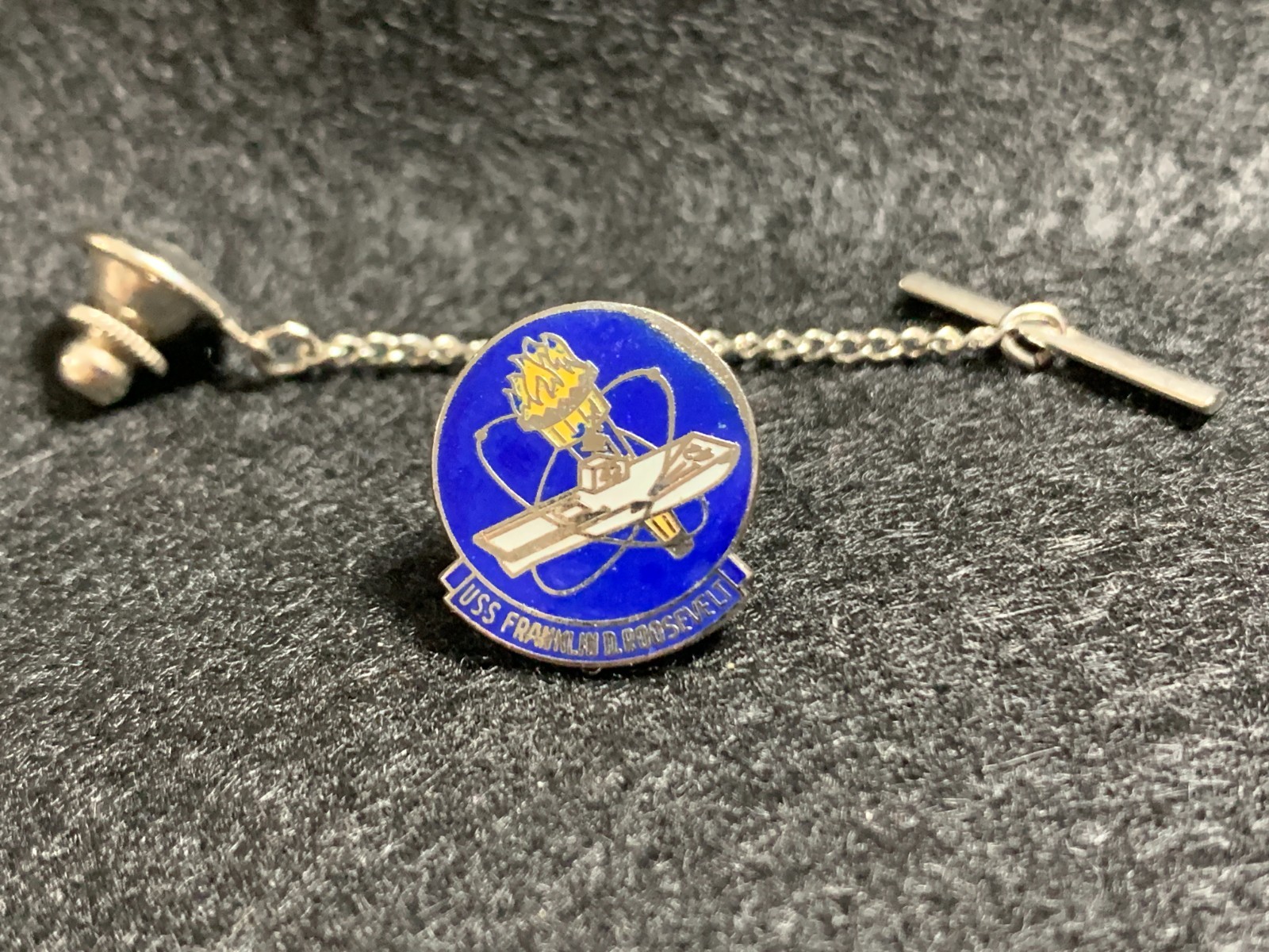 Vintage United States Navy USS Franklin D Roosevelt CV-42 Pin - DEFECT