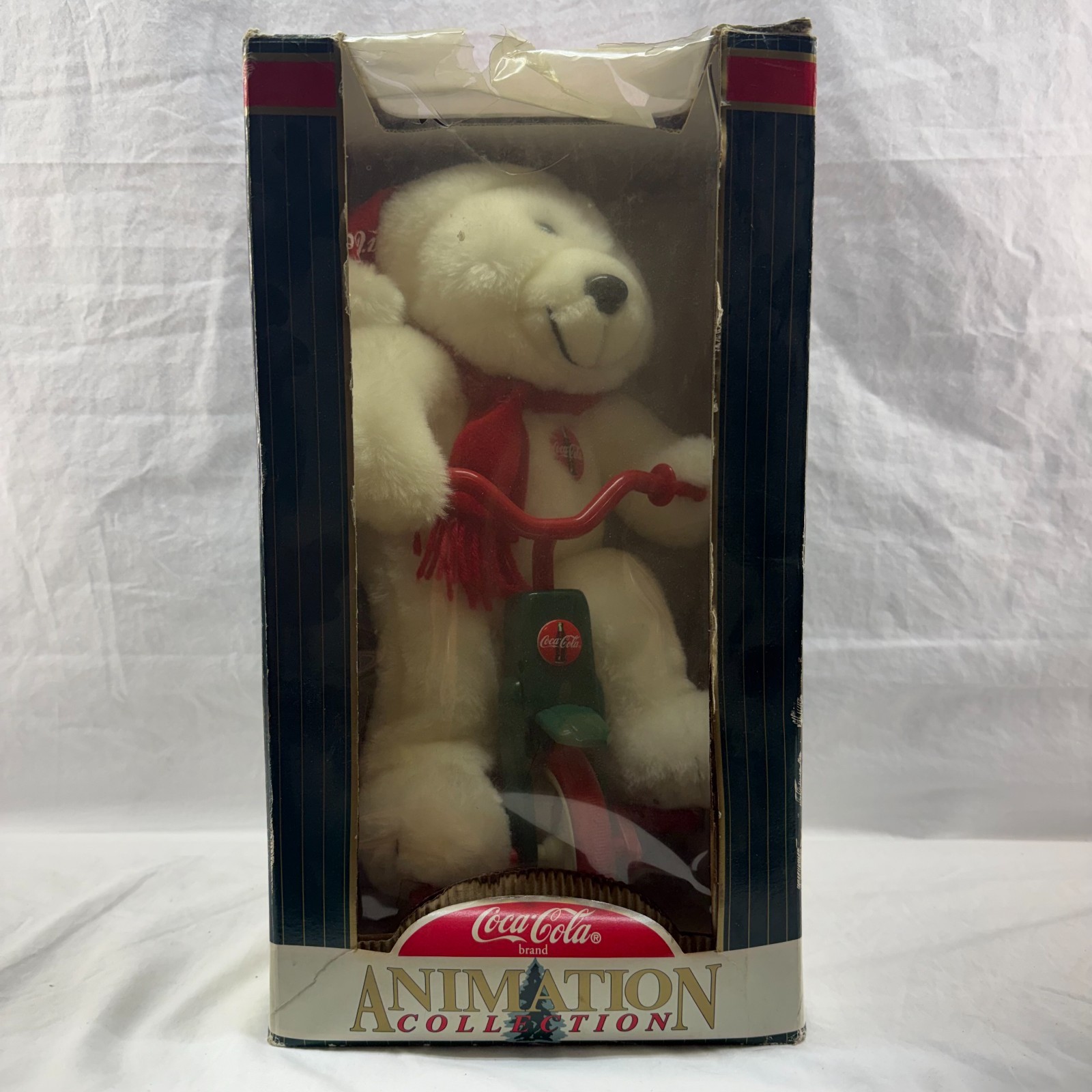 VINTAGE 1998 COCA-COLA ANIMATION COLLECTION - POLAR BEAR ON TRICYCLE