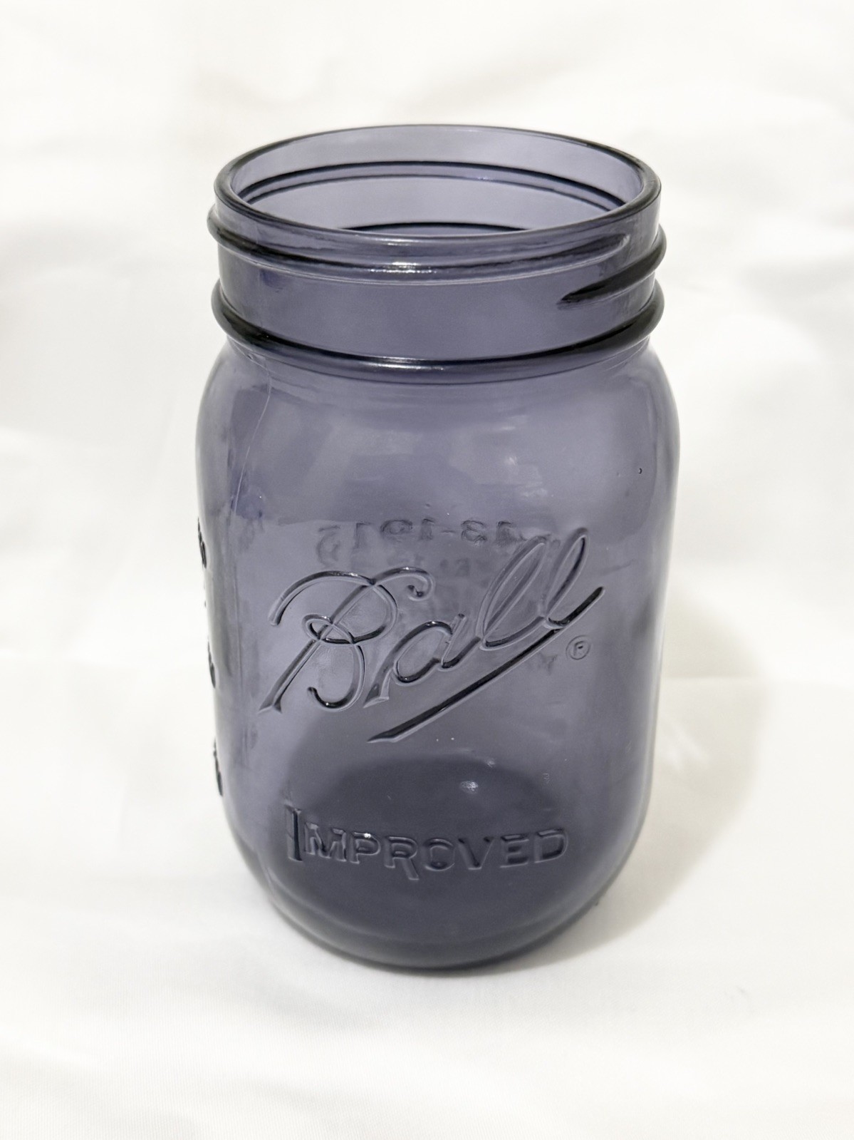 Ball 100 Year Purple Embossed 1913-1915 Mason Glass Jar