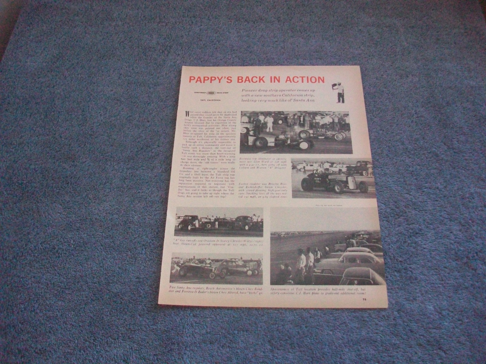 1959 Taft California Inaugural Drag Race Vintage Highlights Article 