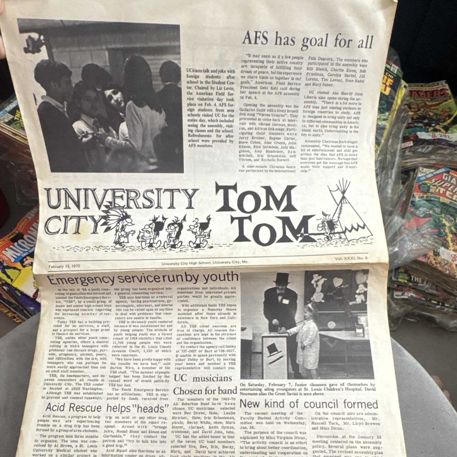 University City High School Tom Tom Newspaper Feb 13, 1970, University City MO