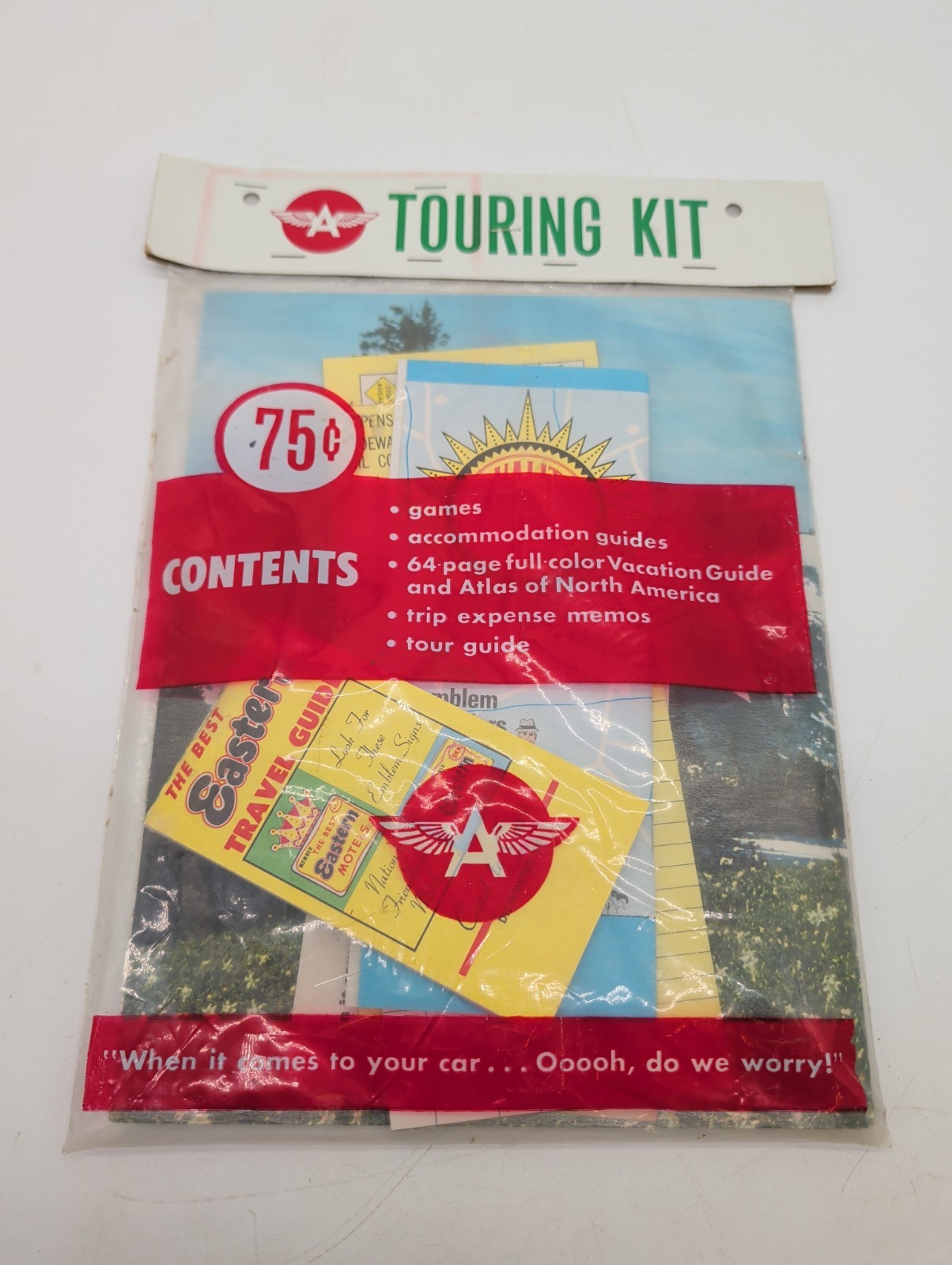 Vintage 1950s NOS Flying A Touring Kit Games, Accommodations Guide, Atlas Guide