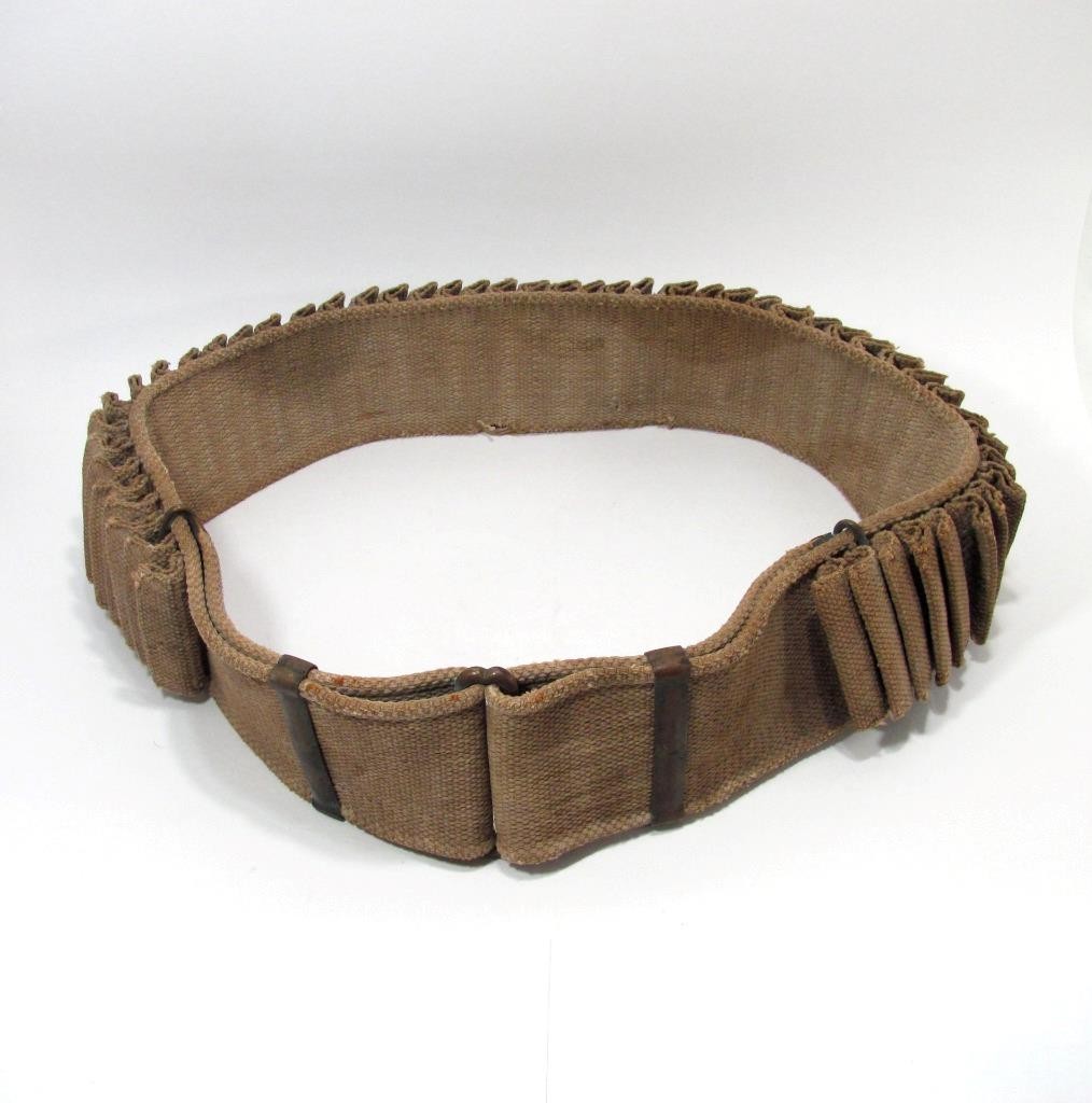 Original 1894 Mills Orndorff Woven Tan Cartridge Belt Spanish American War Ammo