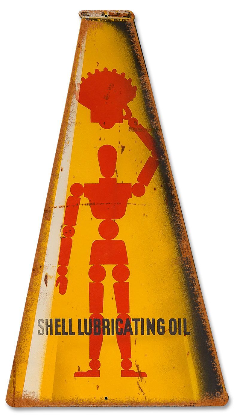 SHELL LUBRICATING OIL CONE SHAPED 23