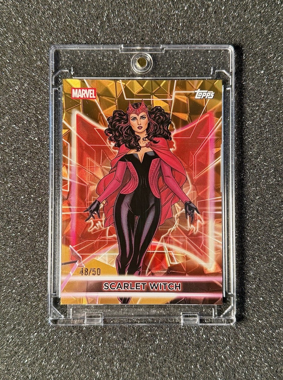 2026 Topps Neon Marvel Scarlet Witch /50 Gold Diamante #10 2026 Topps Neon Marvel Scarlet Witch /50 Gold Diamante #10