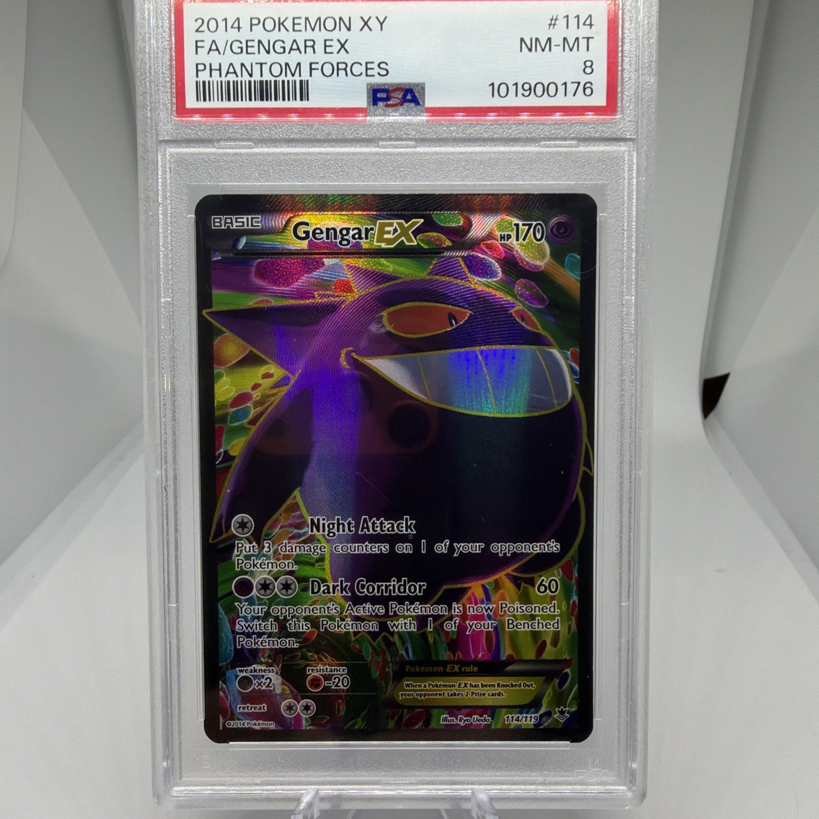 Gengar EX (114 Full Art) 114/119 XY - Phantom Forces Holo Gengar EX (114 Full Art) 114/119 XY - Phantom Forces Holo