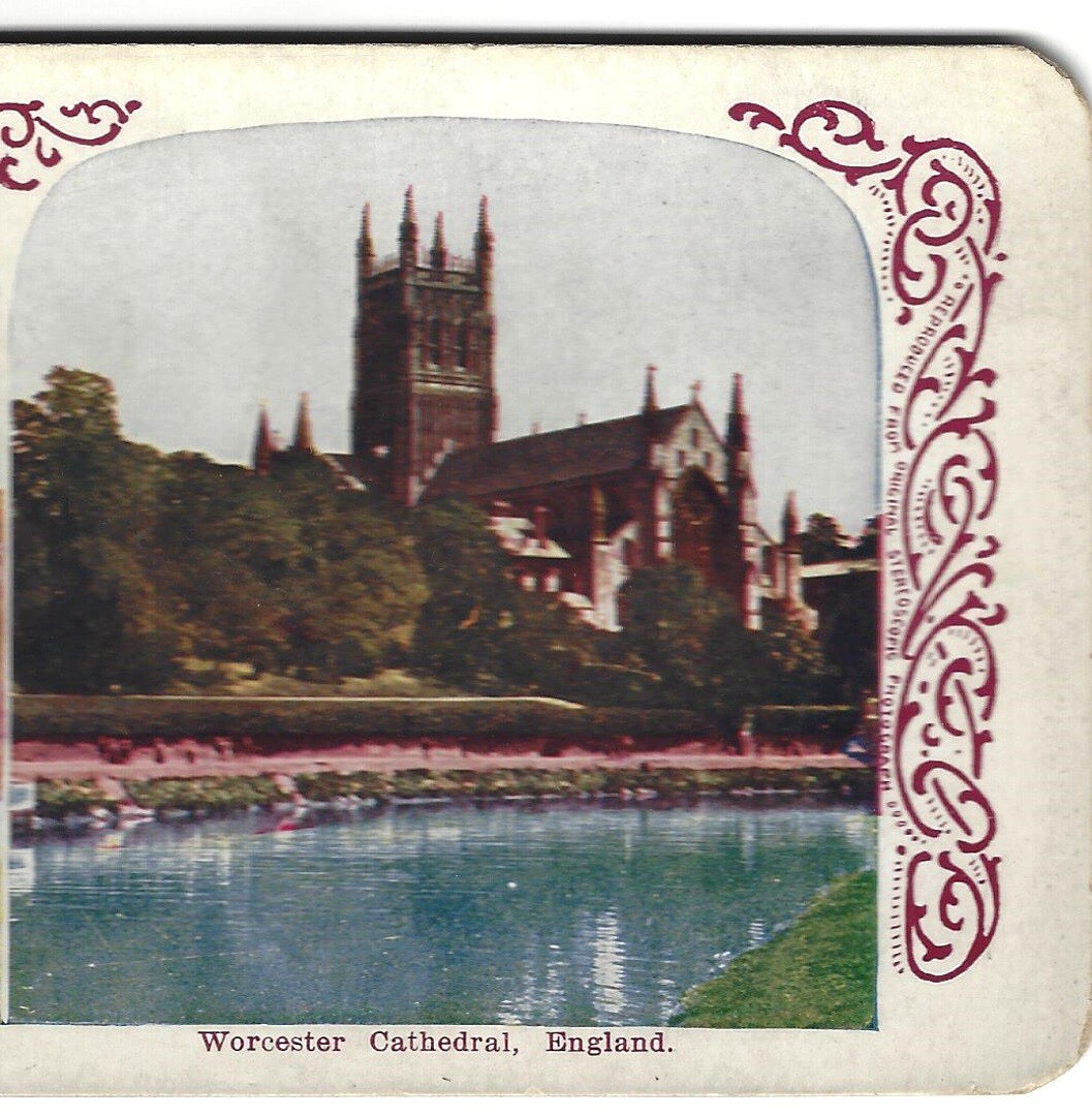 Worcester Cathedral, England, Circa 1900 Stereoview, Stereograph, SV Card Worcester Cathedral, England, Circa 1900 Stereoview, Stereograph, SV Card