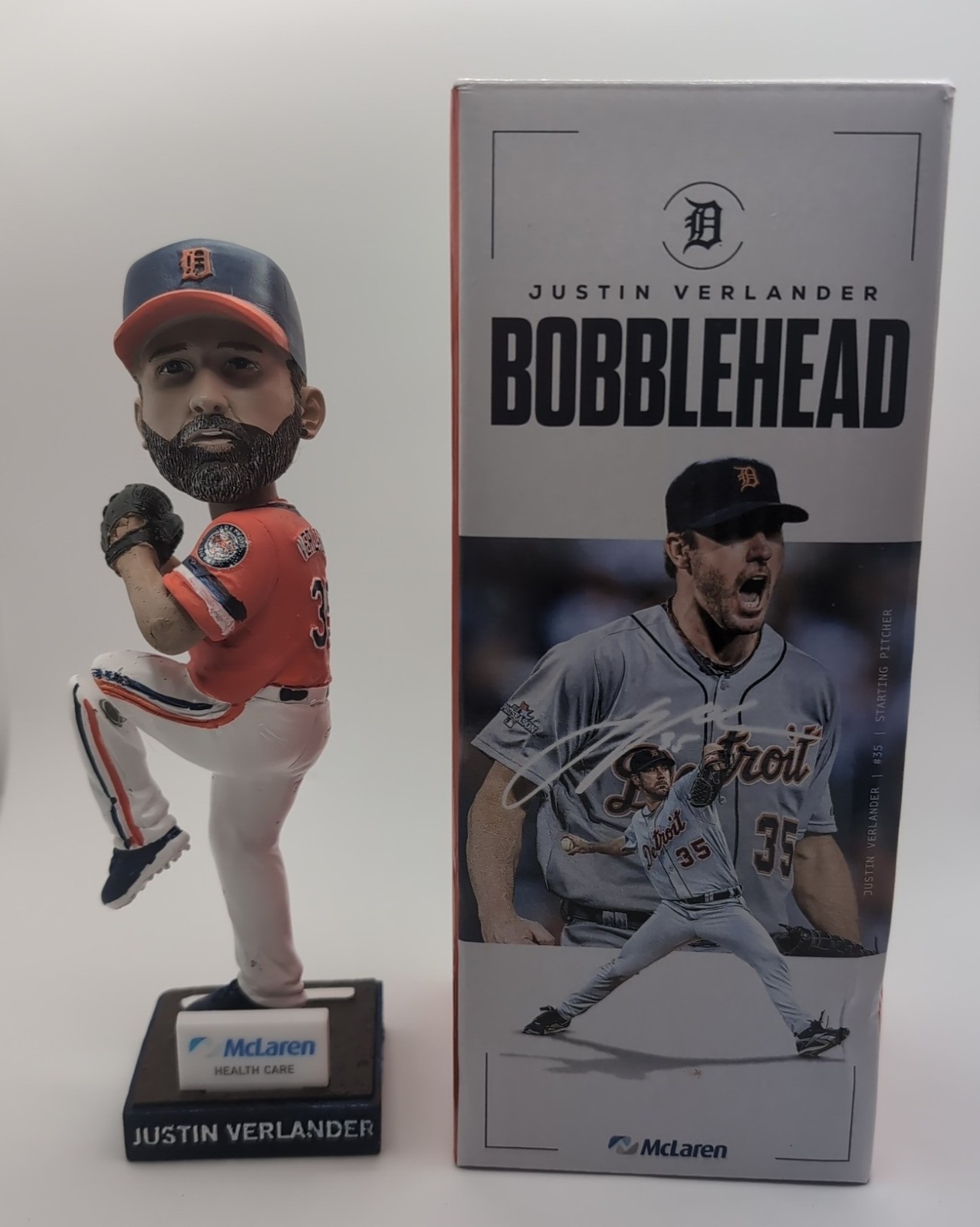 Justin Verlander Detroit Tigers Bobblehead Bobble Leg SGA NEW IN BOX 9/25/26
