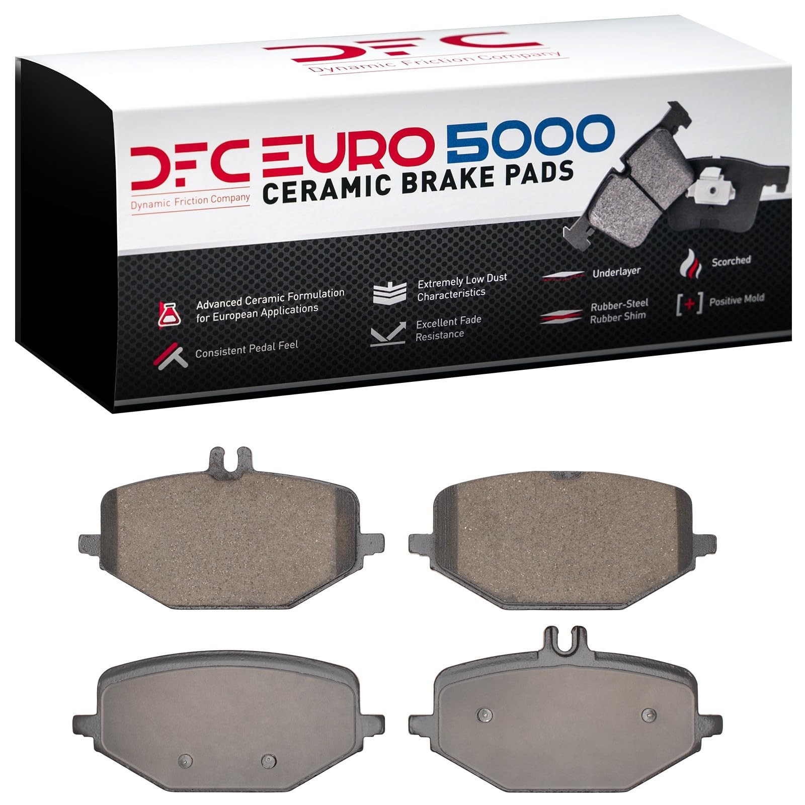 Dynamic Friction Company Rear 5000 Euro Ceramic Brake Pads - Ceramic| For 201...
