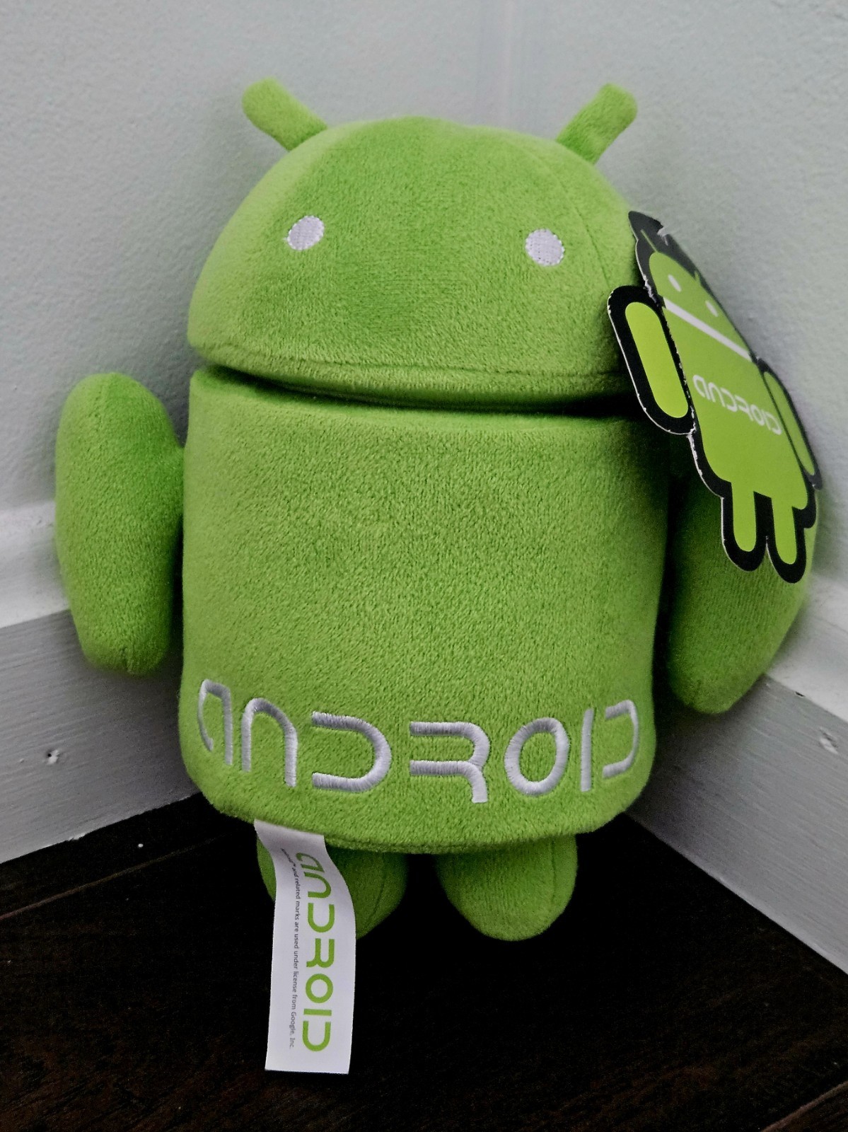 NWT Android Robot Plush Spinning Head 2011 Dead Zebra Google RARE Green