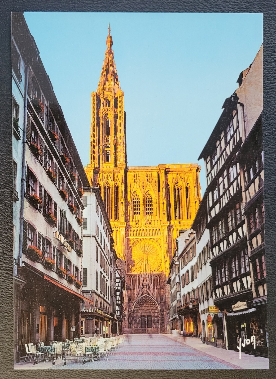Vintage Postcard - Strasbourg Cathedral - Rue Mercière - France