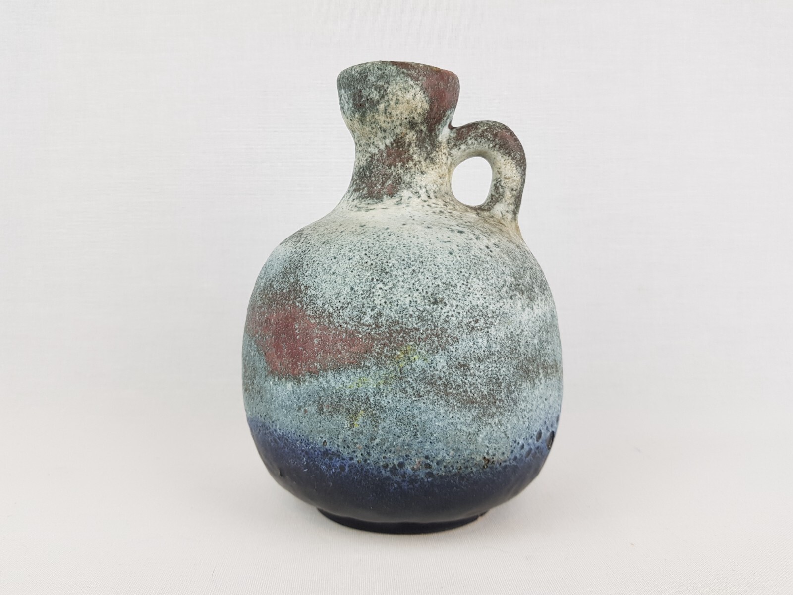 Vintage RUSCHA KERAMIK Matt Glazed Fat Lava Vase with 333 WestGerman Pottery 60s