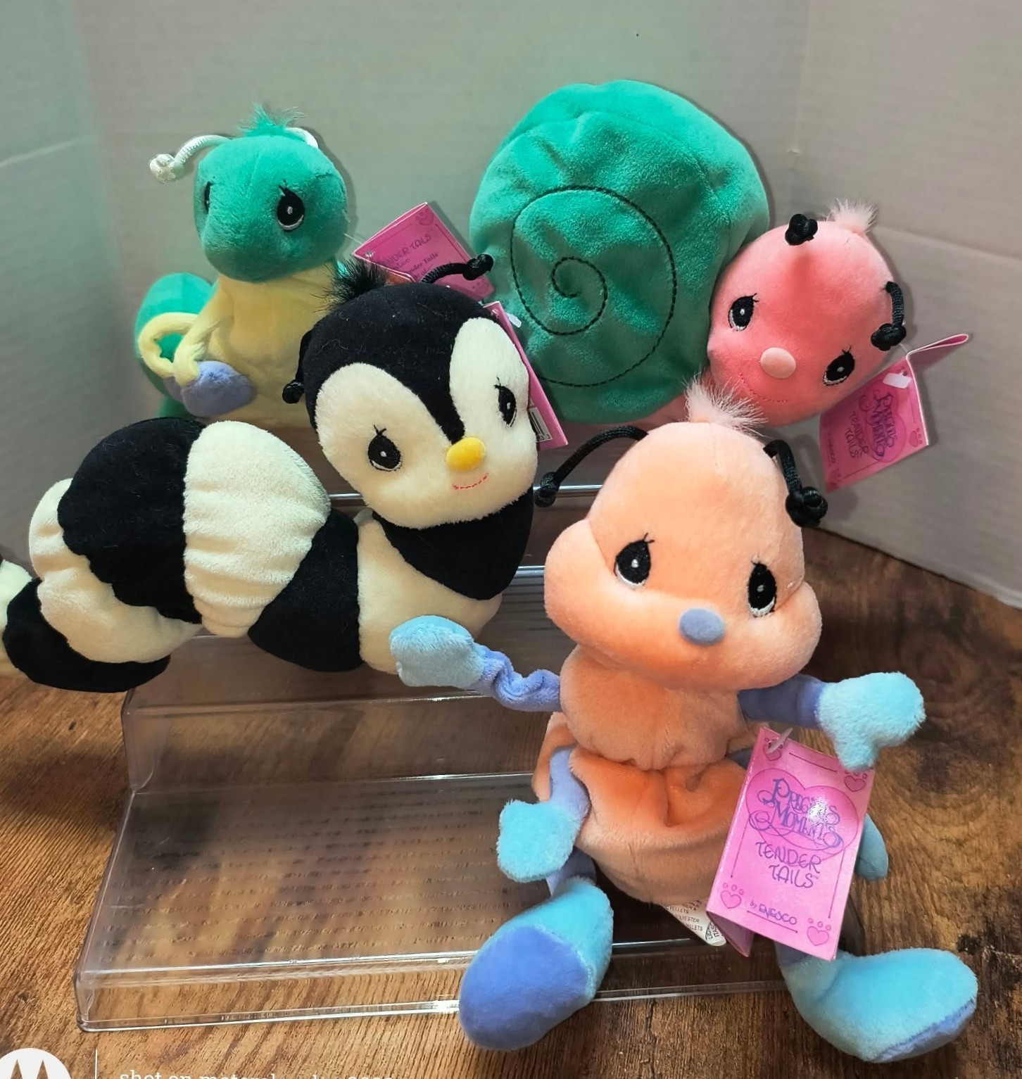 4 NEW VTG PRECIOUS MOMENTS  BUG & INSECT PLUSH BEAN BAGS NWT
