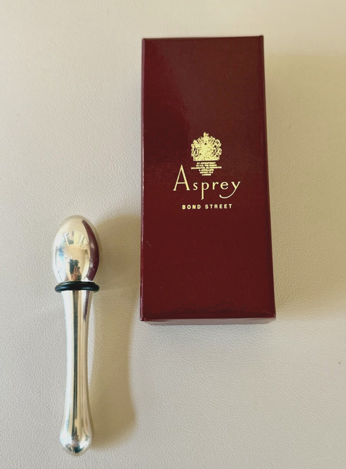 ASPREYS London Wine Bottle Stopper Silver Plate Original Box / Vintage ASPREYS London Wine Bottle Stopper Silver Plate Original Box / Vintage