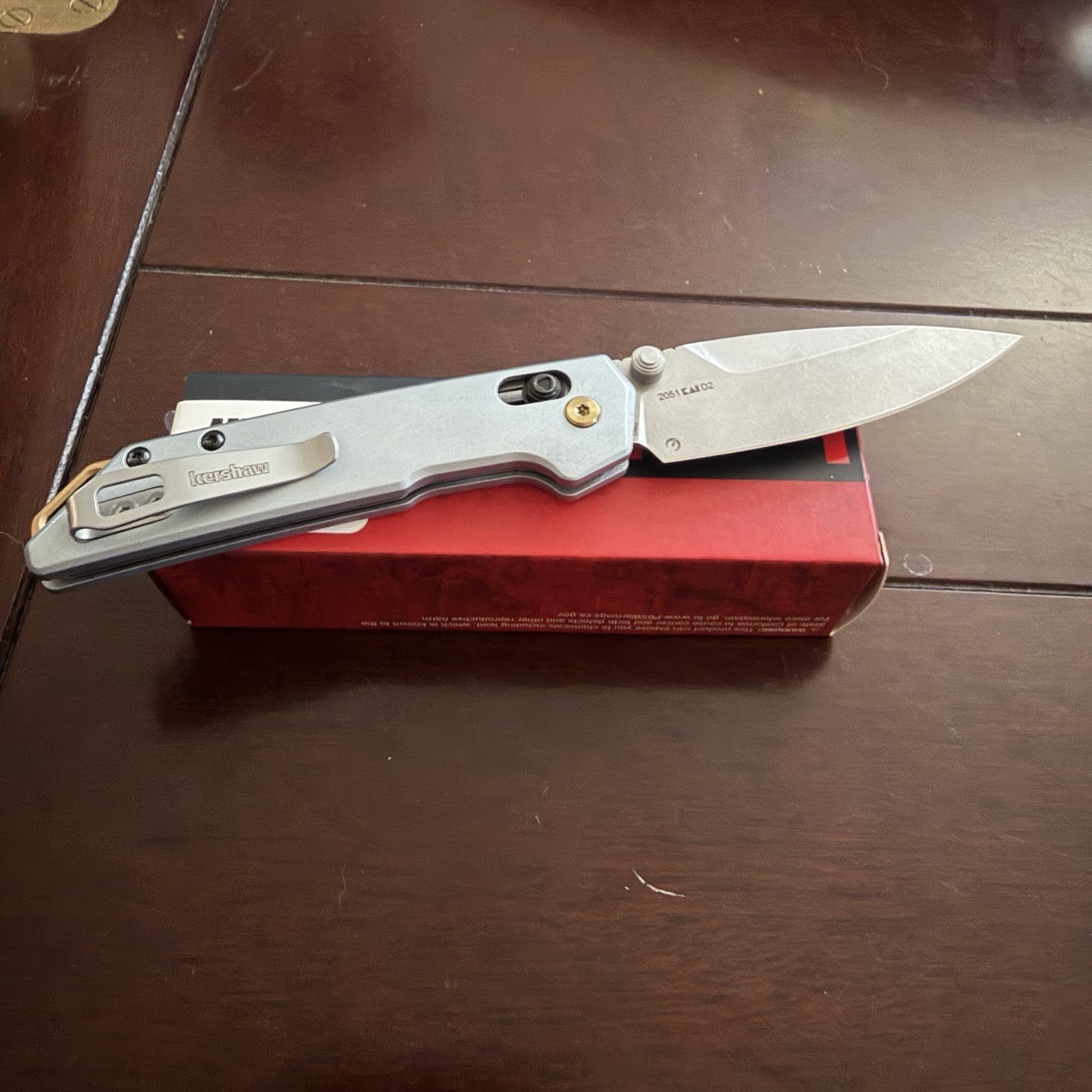 NIB Kershaw Mini Iridium 2051 Ice Blue Aluminum D2 DuraLock Folding Knife