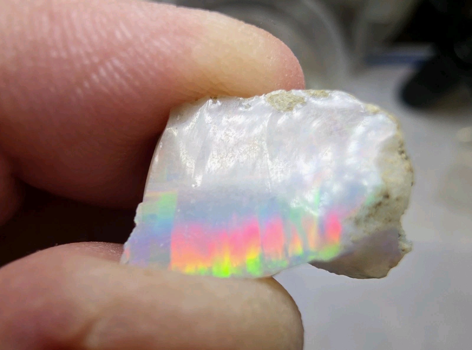ethiopian opal rough 7.6 cts Stunner with Fire All Over See Video