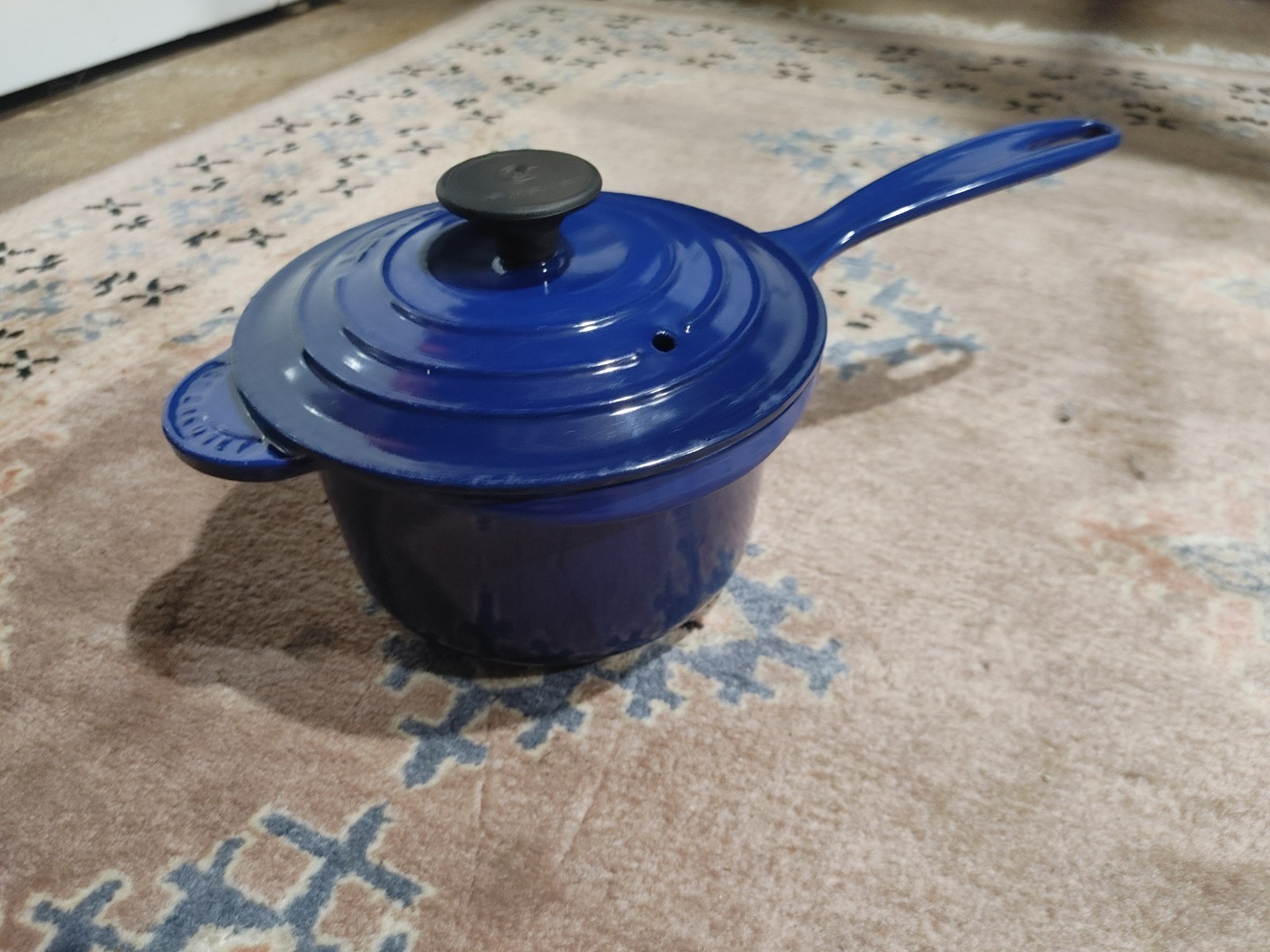 Le Creuset Enameled Cast Iron Saucepan # 16, 1.75 QT, Blue