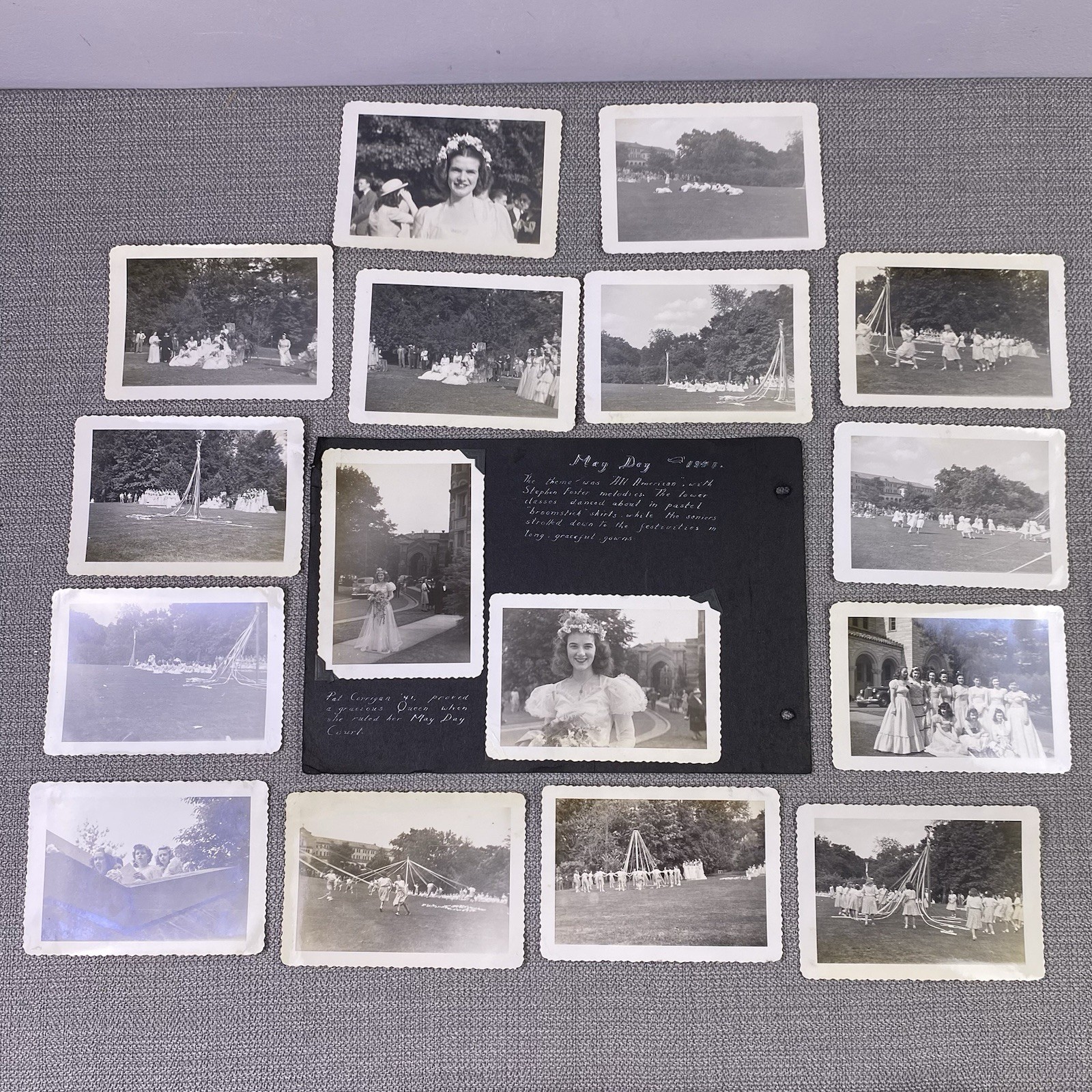 1941 May Day Vintage Photograph Lot May Pole Mt. St. Joseph School Flourtown PA