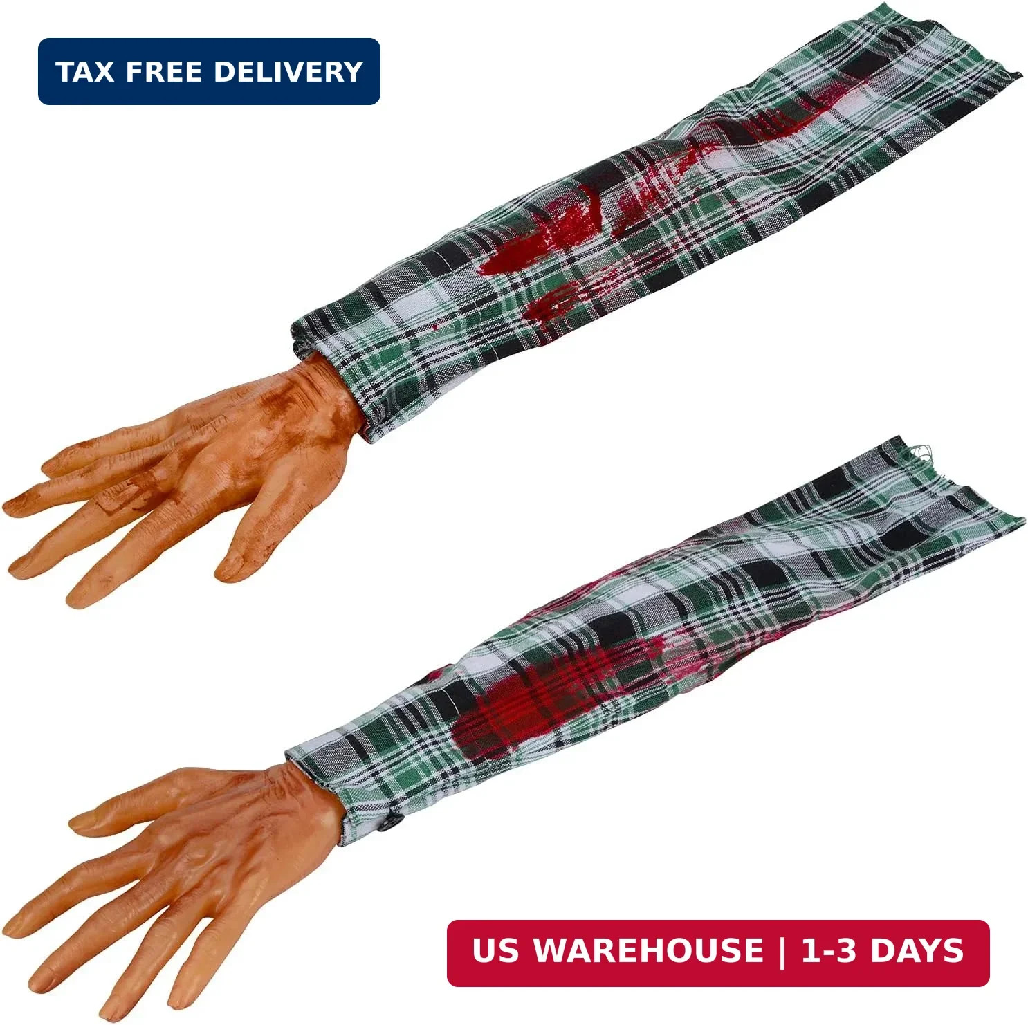 XONOR Halloween Fake Severed Arm Plastic Hands Human Body Parts for Haunted Hous
