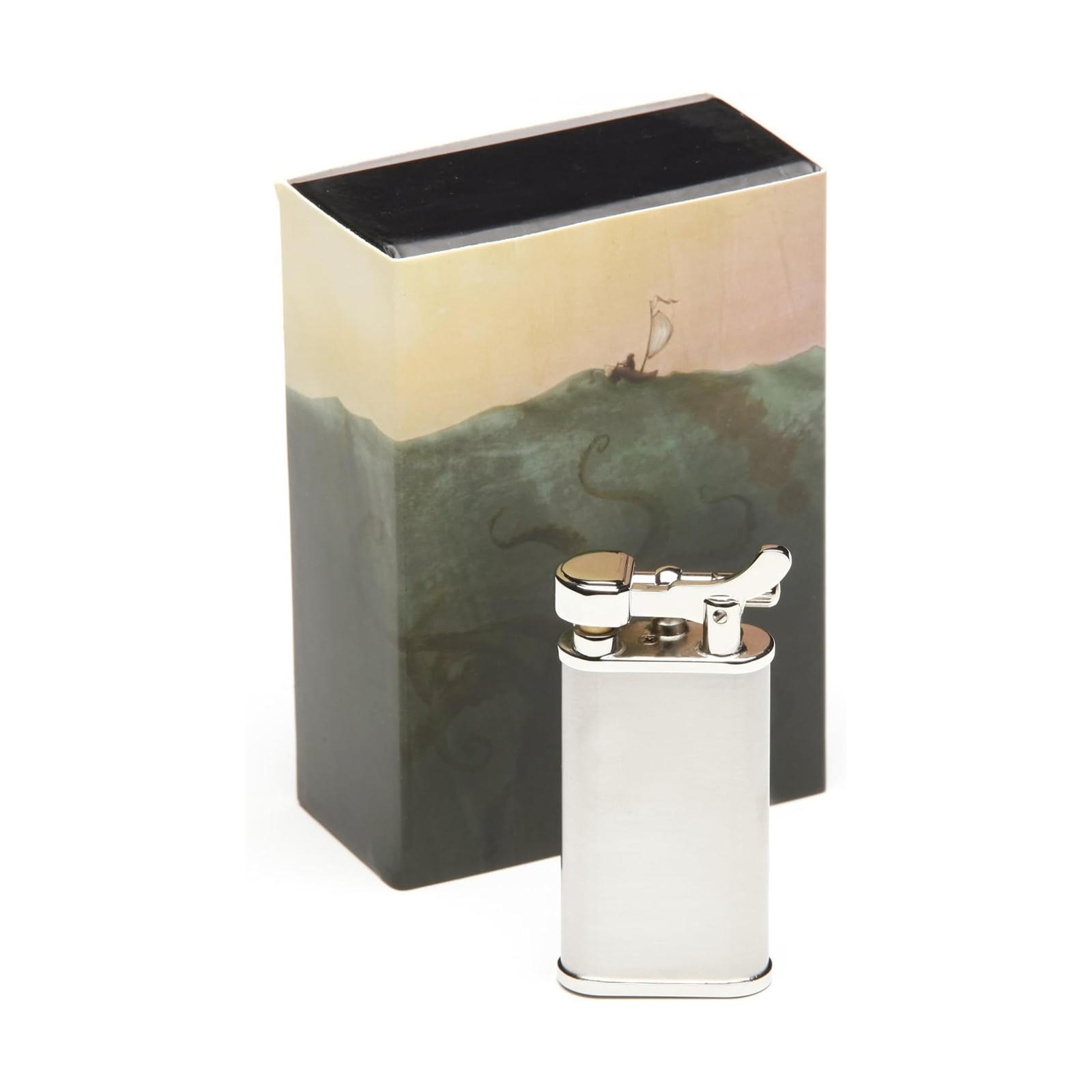 Kabuto Japanese Pipe Lighter - Soft Angled Flame, Adjustable, Uses Flint & Bu...