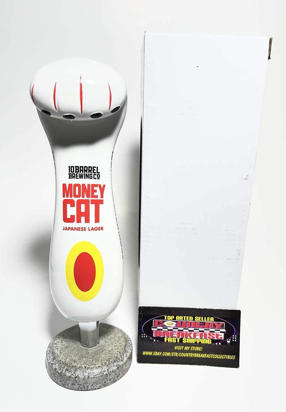 10 Barrel Money Cat Lucky Cat Paw Beer Tap Handle 8.75” Tall - Brand New In Box