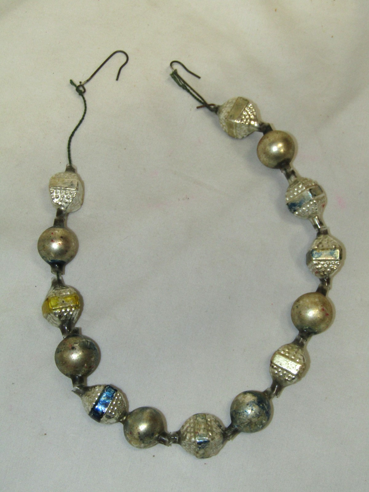 Japan Glass Bumpy Square Bead Chain Vintage Garland Christmas Ornament 1950\'s