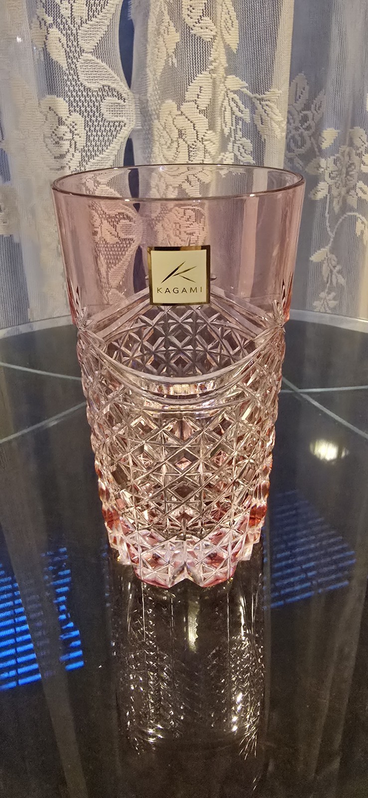 New Kagami Edo Kiriko Japanese Crystal Glass New Kagami Edo Kiriko Japanese Crystal Glass