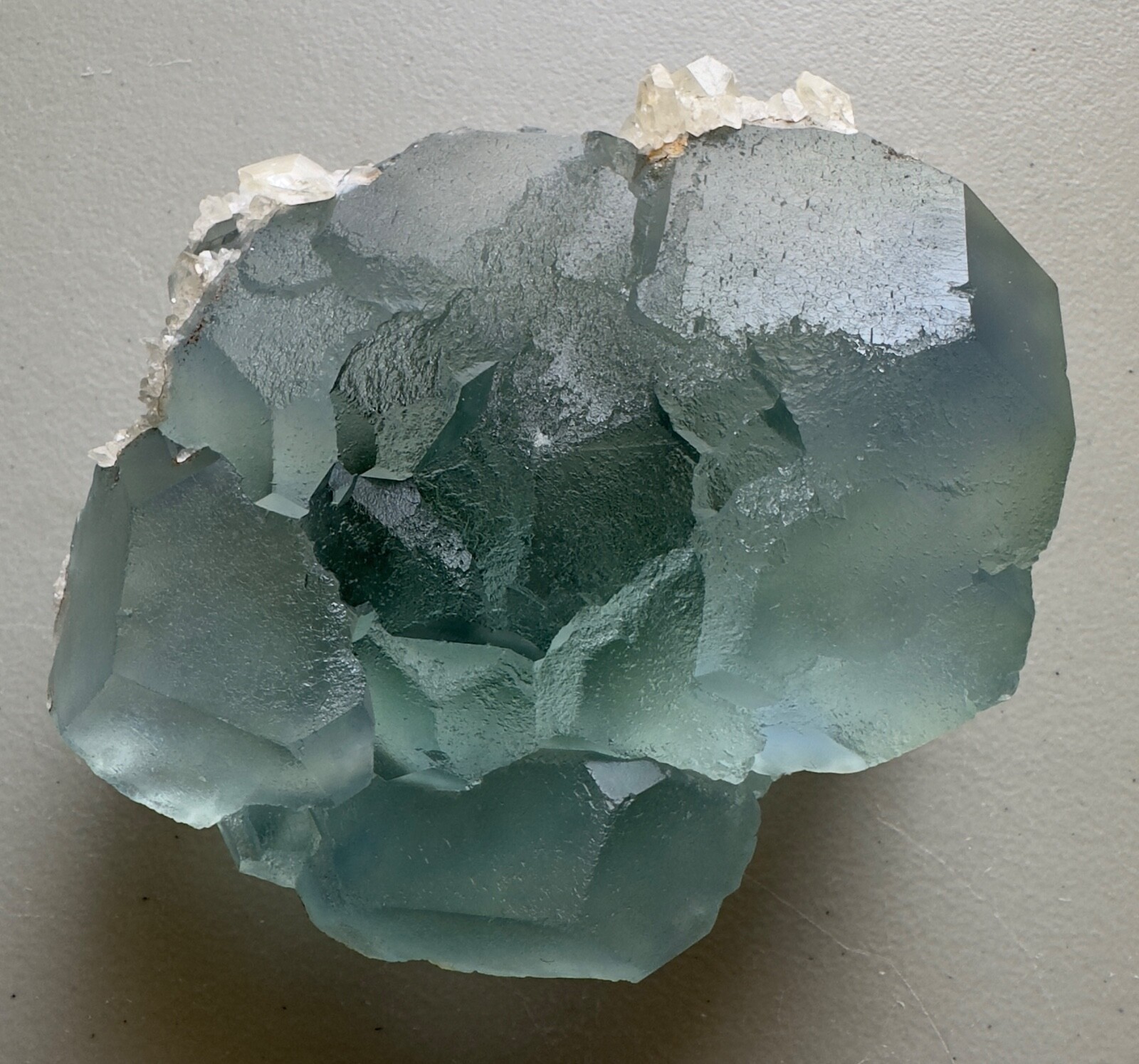 Large Blue Green Fluorite Floater Cluster Fujian China Calcite Mineral Specimen